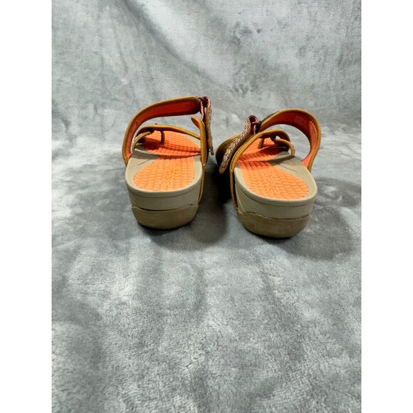 BareTraps Womens sandals 10M brown cushion shoes small wedge - Picture 15 of 16